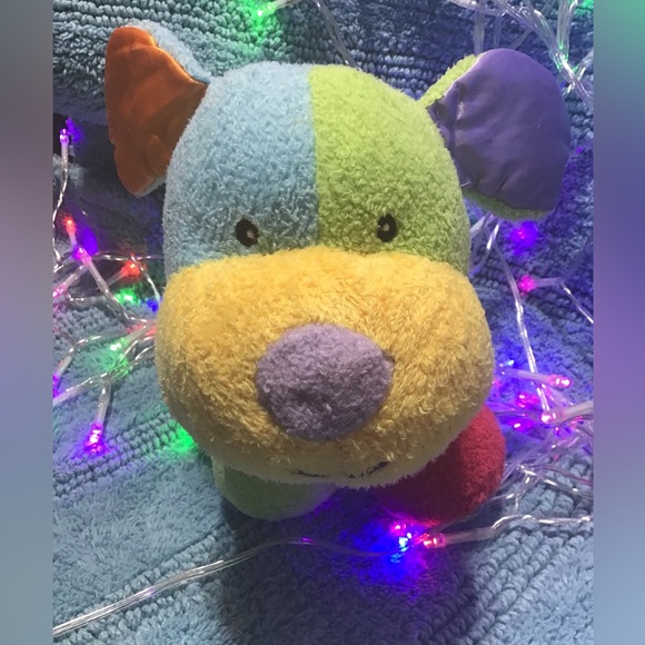 Koala Baby Brightly Colored Plush Puppy Dog Chimes  8” Stuffed Animal Baby Toy - Picture 3 of 6